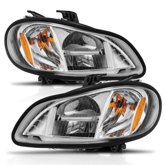 ANZO 2002-2014 Freightliner M2 LED Crystal Headlights Chrome Housing w/ Clear Lens (Pair)