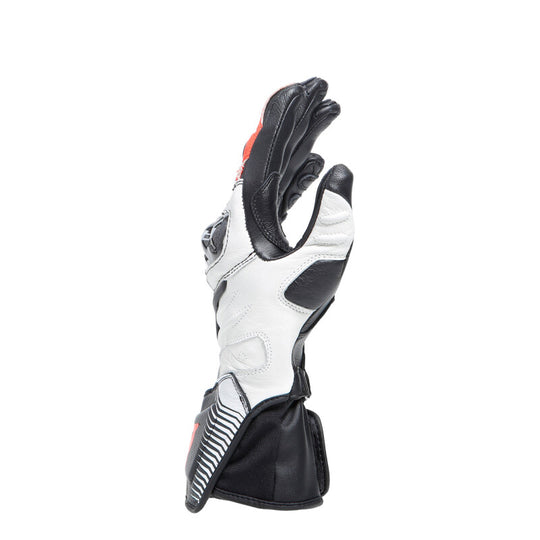 Dainese Carbon 4 Long Lady Leather Gloves - Black/White/Red - Small