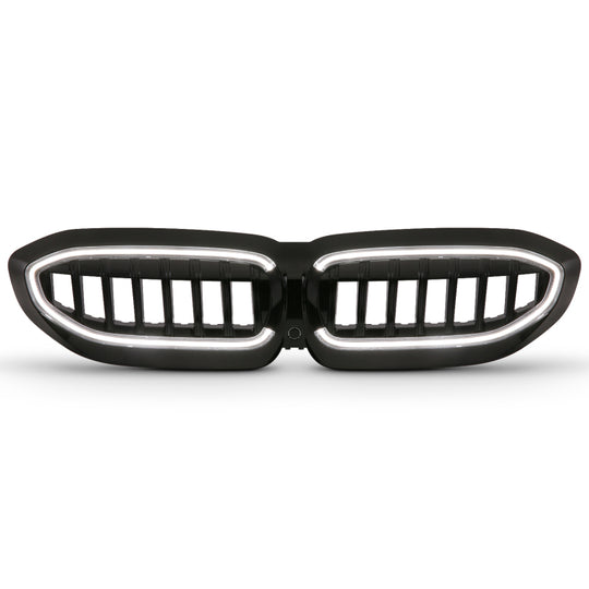 Anzo 19-22 BMW 3 Series Black Housing Full LED Front Grille w/ Initiation & Running Light