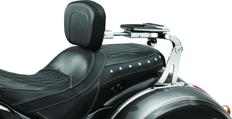 Kuryakyn Fixed Mounts Multi-Purpose Driver &amp; Passenger Backrest 14-22 Indian Models Chrome