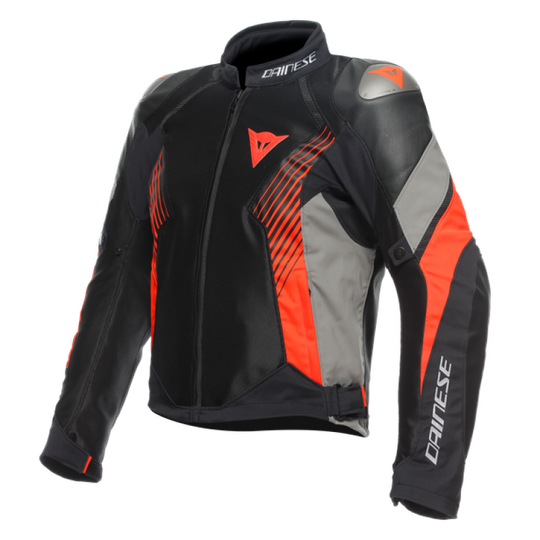 Dainese Super Rider 2 Absoluteshell Jacket Black/Dark Gull Gray/Fluorescent Red Size - 56