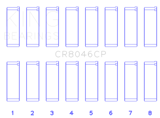 King Engine Bearings Porsche M 48.00/M 48.50 (Size +0.25mm) Connecting Rod Bearing Set