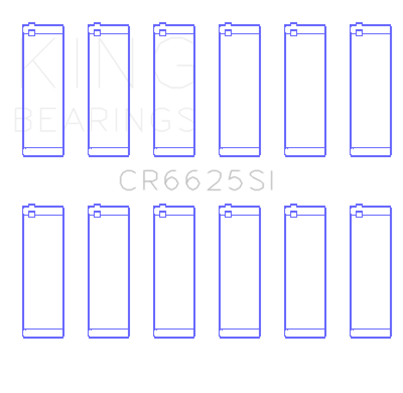 King Engine Bearings ChevrolET 262 (Size +0.25mm) Connecting Rod Bearing Set