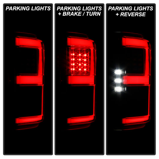 Spyder 18-20 Ford F150 w/ Rear Blind Spot LED Tail Lights - Black (ALT-YD-FF15018BS-LED-BK)