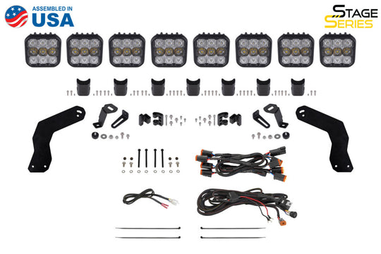 Diode Dynamics 17-24 Can-Am Maverick X3 SS5 Sport CrossLink Roof Lightbar Kit - Yellow Combo