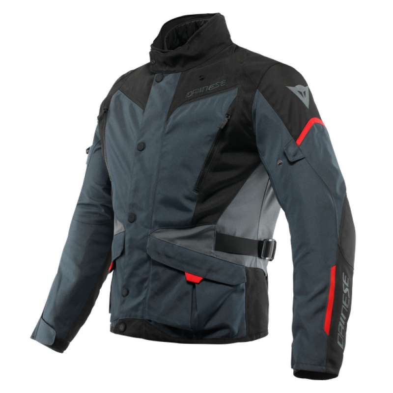 Dainese Tempest 3 D Dry Jacket Ebony/Black/Lava Red Size - 62