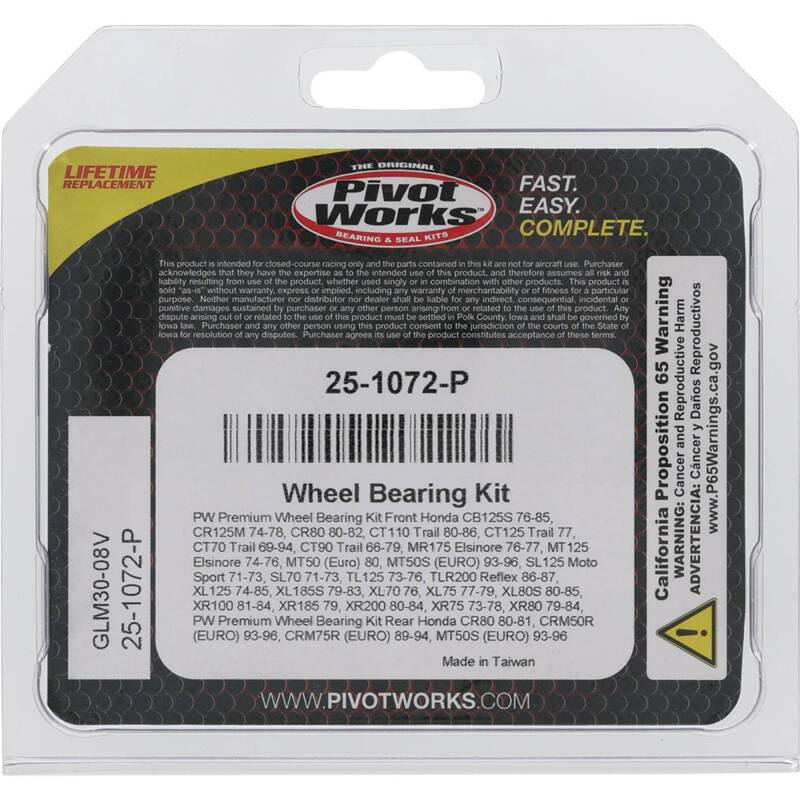 Pivot Works Pw Premium Wheel Bearing