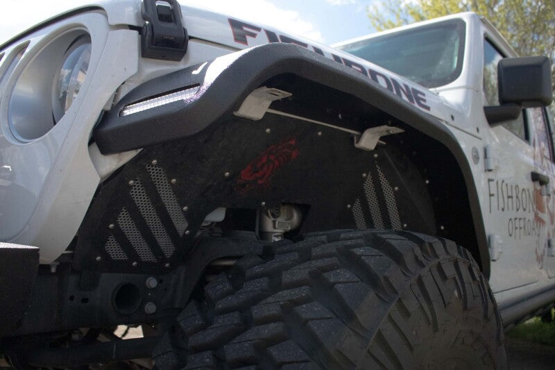 Fishbone Offroad 2018+ Jeep Wrangler JL/JLU/2020+ Gladiator JT  Steel Front Fender Flares  - Black