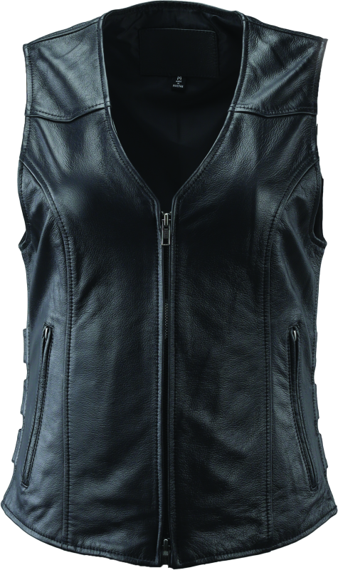 Kuryakyn Leather By River Road Plains Leather Vest Black Womens - Small