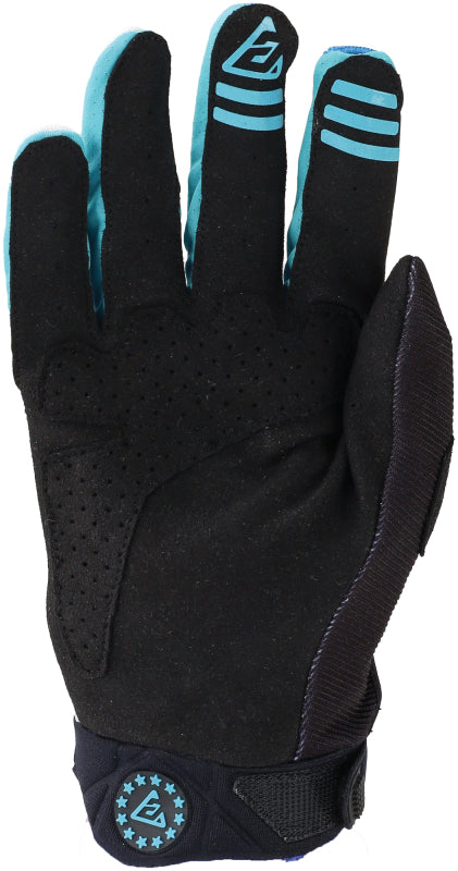 Answer 25 Peak Flo Gloves Black/Blue/White - Medium