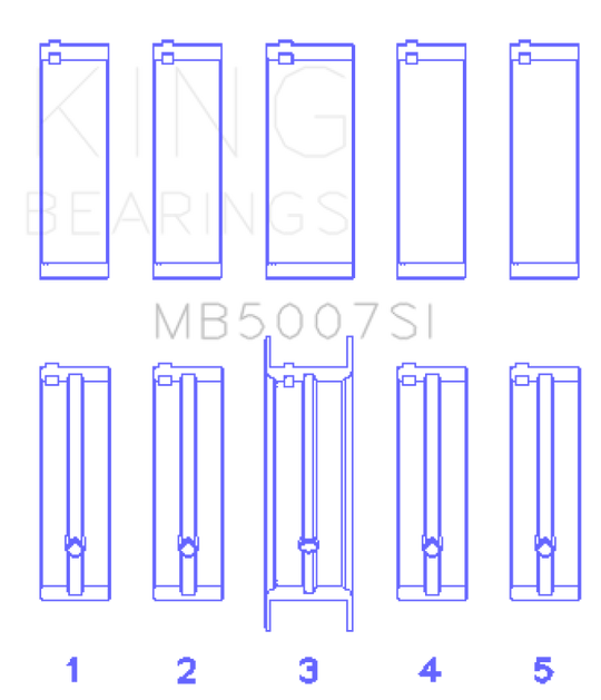 King Engine Bearings G.M.C. Saturn (Size +0.25mm) Main Bearing Set