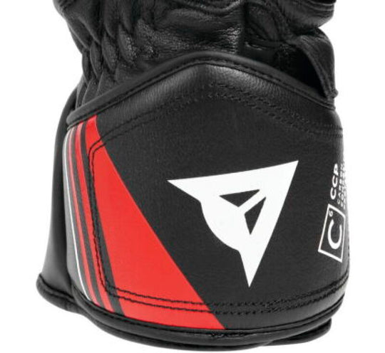 Dainese Druid 4 Leather Gloves Black/Lava-Red/White - XS