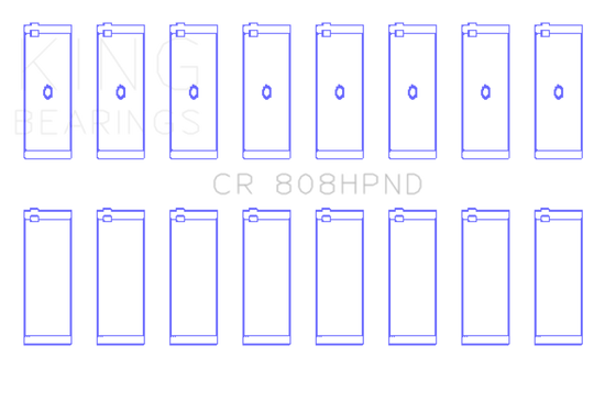 King Engine Bearings ChevrolET BBC 369-502 Gen Iv/V/Vi(Size STDX) Connecting Rod Bearing Set