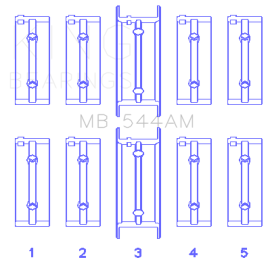 King Engine Bearings BMW M10B15/18/20 (Size +0.75mm) Main Bearing Set