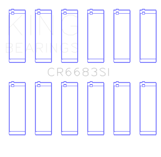 King Engine Bearings ChevrolET 262 (Od+.002in) (Size +0.25mm) Connecting Rod Bearing Set