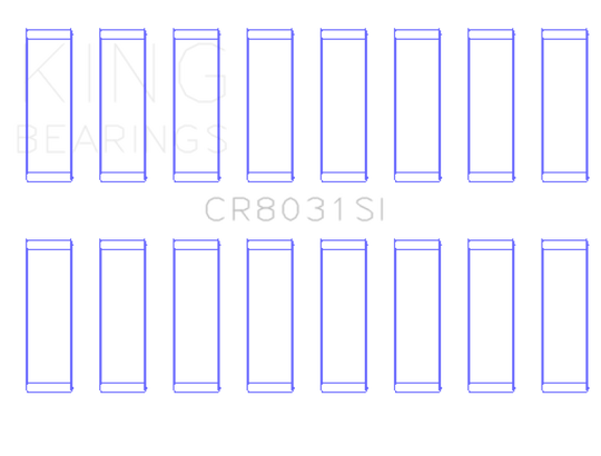 King Engine Bearings Chrysler Jeep V8 287 4.7L (Od+.002in) (Size +0.25mm) Connecting Rod Bearing Set