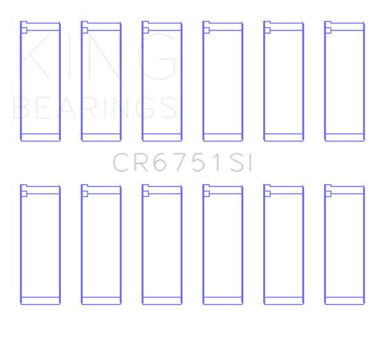 King Engine Bearings Ford 155 (Size +0.25mm) Connecting Rod Bearing Set