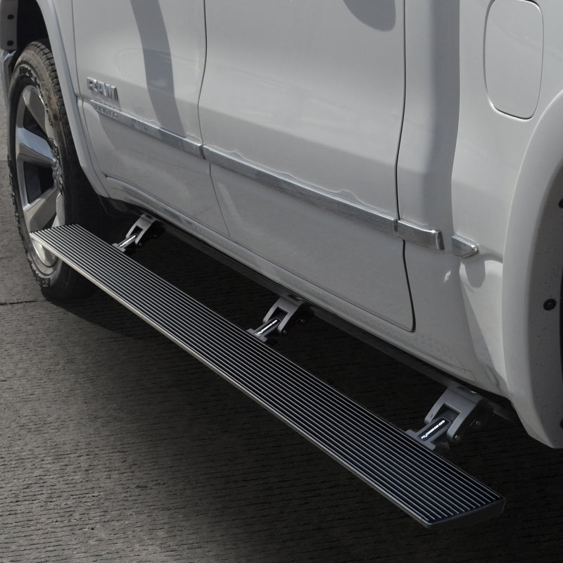 Go Rhino 19-23 Ram 1500 Quad Cab 4dr E-BOARD E1 Electric Running Board Kit (No Drill) - Tex. Blk