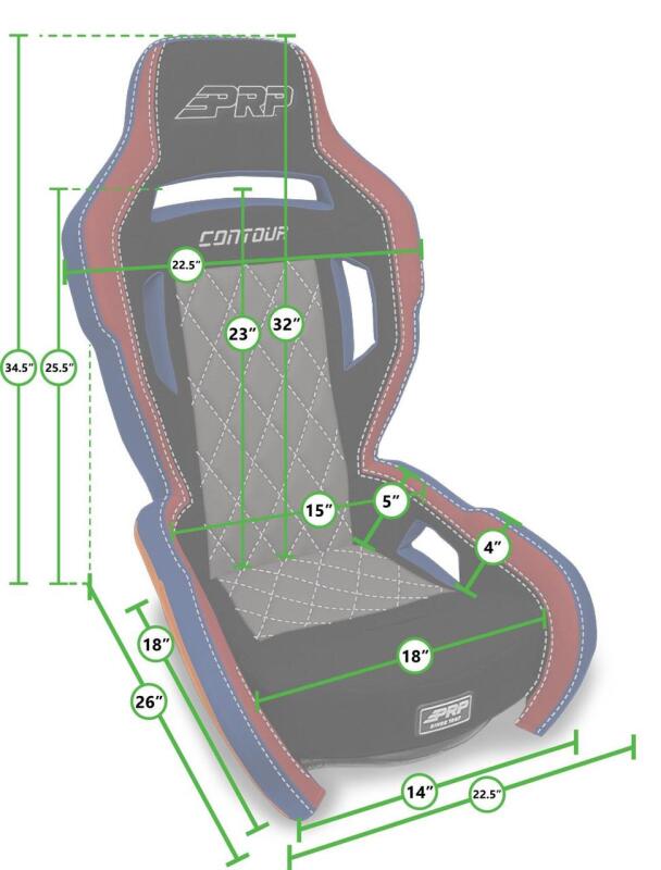 PRP Contour Suspension Seat - Black