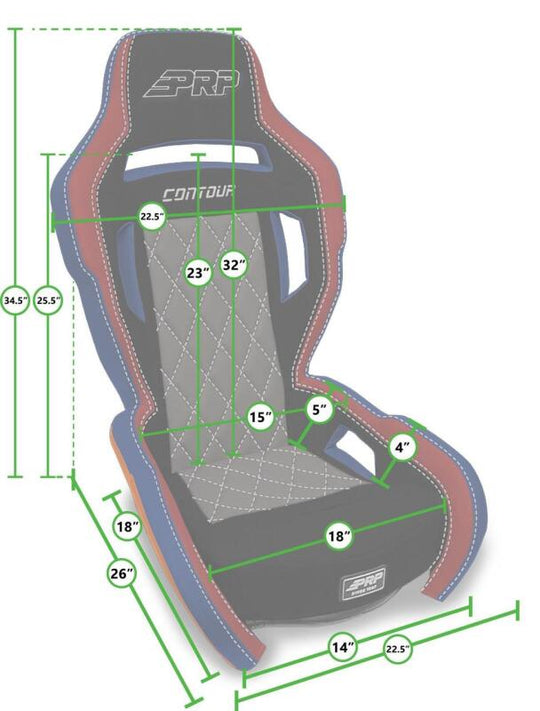 PRP Contour Suspension Seat - Black