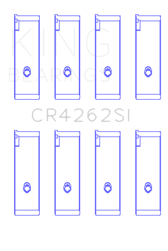 King Engine Bearings Suzuki J18K/J20A (Size +0.50mm) Connecting Rod Bearing Set