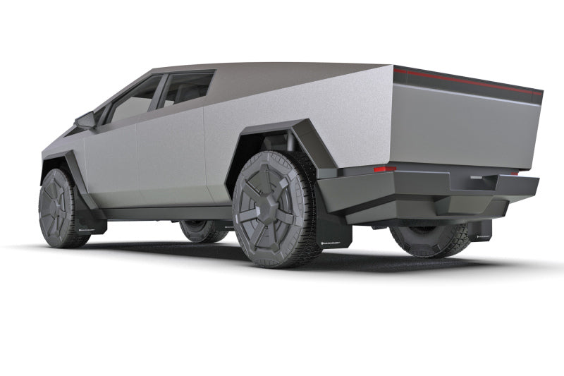 Rally Armor 2024 Tesla Cybertruck Black UR Mud Flap White Logo