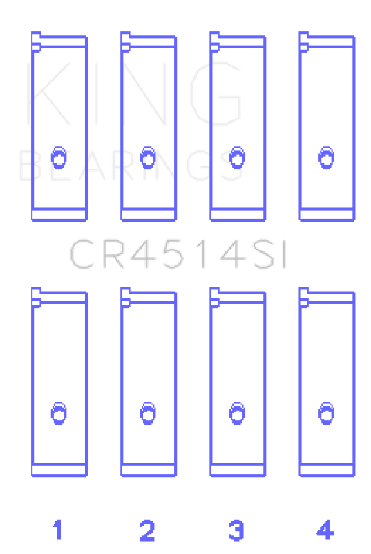 King Engine Bearings Toyota 1Azfe/2Azfe (Size +0.50mm) Connecting Rod Bearing Set