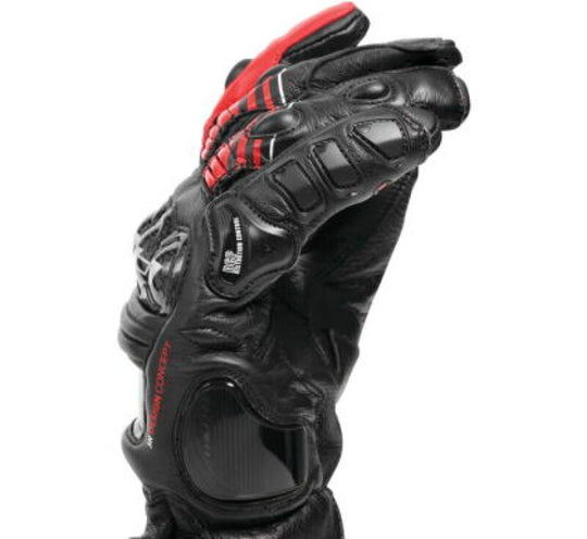 Dainese Druid 4 Leather Gloves Black/Lava-Red/White - 3XL