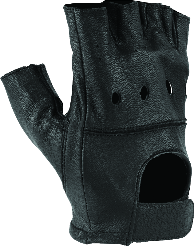 Kuryakyn Leather By River Road Diamond Shorty Gloves Black Womens - Small