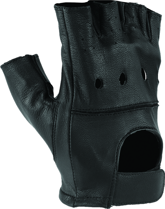 Kuryakyn Leather By River Road Diamond Shorty Gloves Black Womens - Small