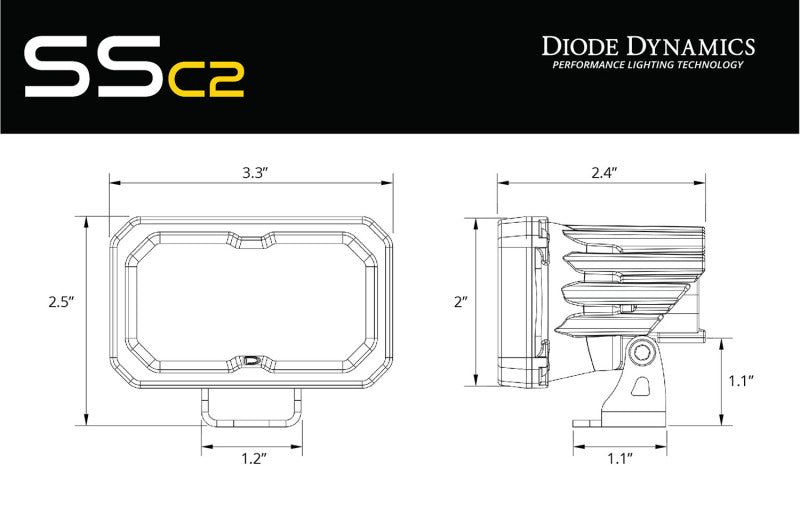 Diode Dynamics Stage Series 1.875 inch Roll Bar Mount Kit (One)