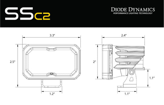 Diode Dynamics Stage Series 1.875 inch Roll Bar Mount Kit (One)