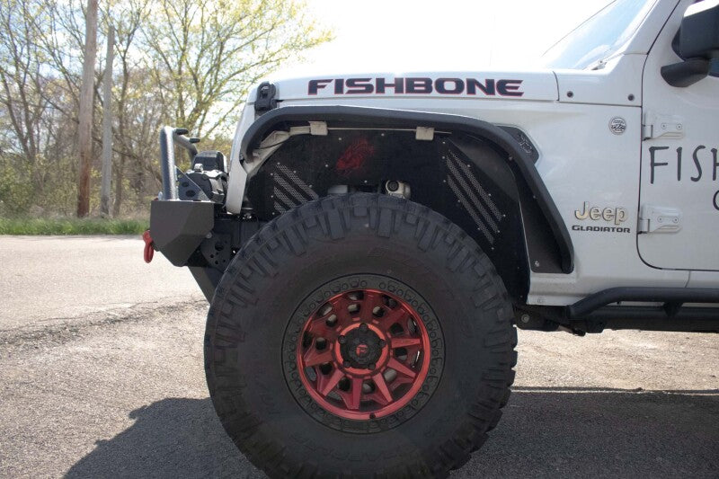 Fishbone Offroad 2018+ Jeep Wrangler JL/JLU/2020+ Gladiator JT  Steel Front Fender Flares  - Black