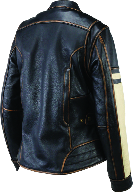 Kuryakyn Leather By River Road Dame Vintage Leather Jacket Black Womens - Small