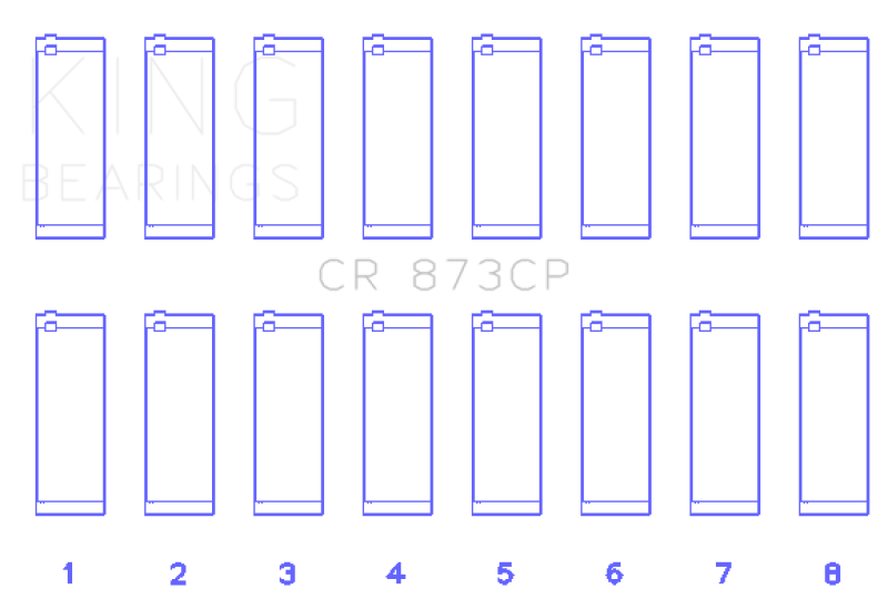 King Engine Bearings General Motors 379/395 16V (Size +0.50mm) Connecting Rod Bearing Set