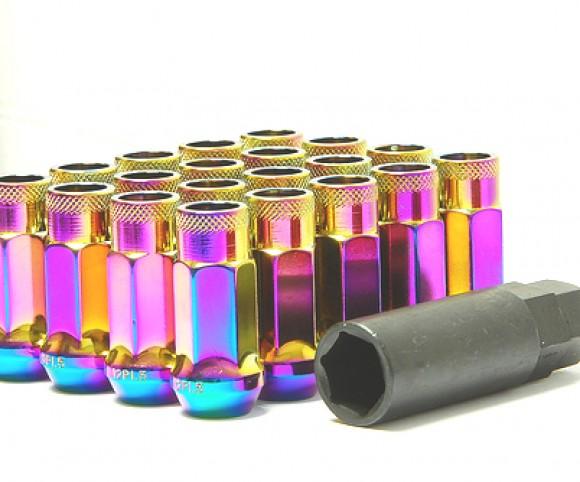 Wheel Mate Muteki SR48 Open End Lug Nuts - Black 12x1.25 48mm