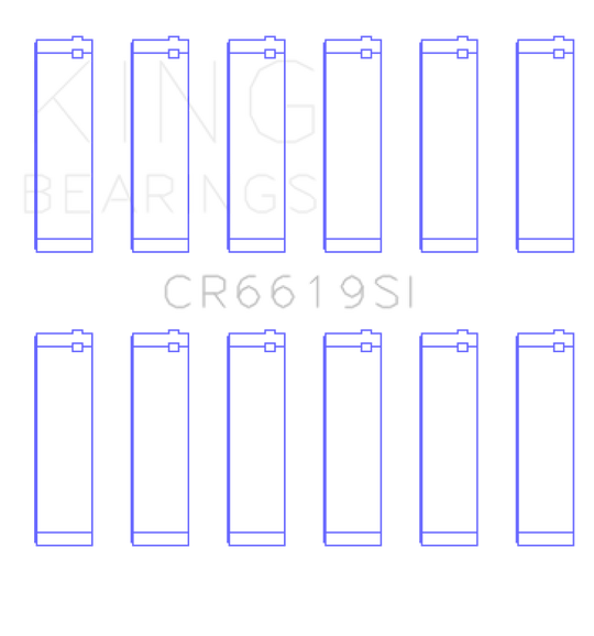 King Engine Bearings Ford V6 (Size +0.25mm) Connecting Rod Bearing Set