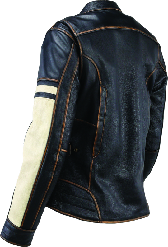 Kuryakyn Leather By River Road Dame Vintage Leather Jacket Black Womens - Small