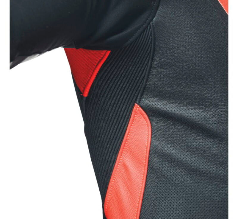 Dainese Tosa 1PC Leather Suit Perforated Black/Fluorescent Red/White Size - 50