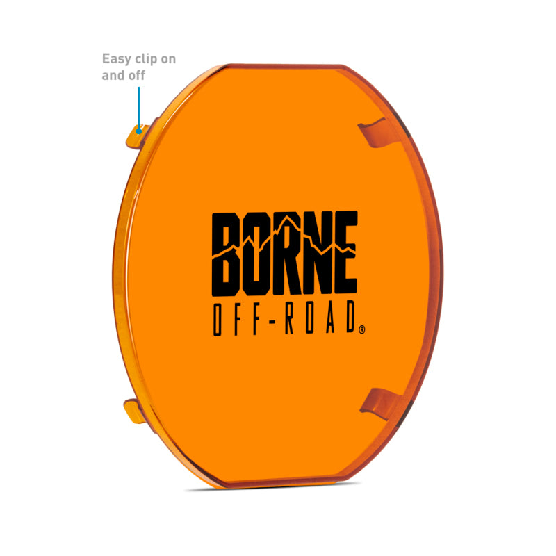 Borne Off-Road 7in Round Light Cover Amber