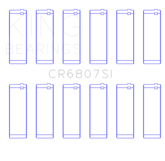 King Engine Bearings Ford V6 Triton/Ohv (Od+.002in) (Size +0.25mm) Connecting Rod Bearing Set