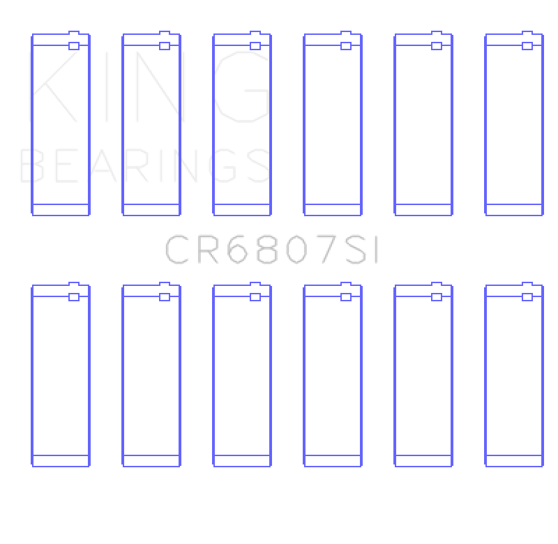 King Engine Bearings Ford V6 Triton/Ohv (Od+.002in) (Size +0.75mm) Connecting Rod Bearing Set