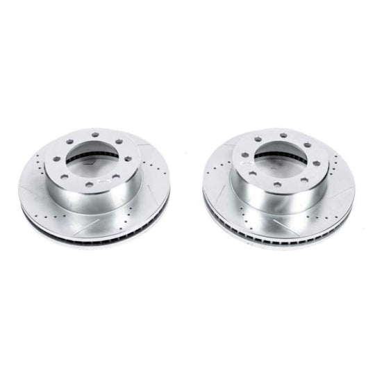 Power Stop 11-22 Ram 3500 Front Drilled &amp; Slotted Rotor - Pair