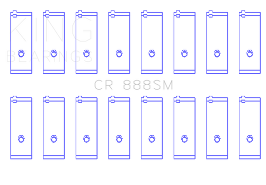 King Engine Bearings Toyota 1Uz-Fe/2Uz-Fe/3Uz-Fe (Size +0.25mm) Connecting Rod Bearing Set