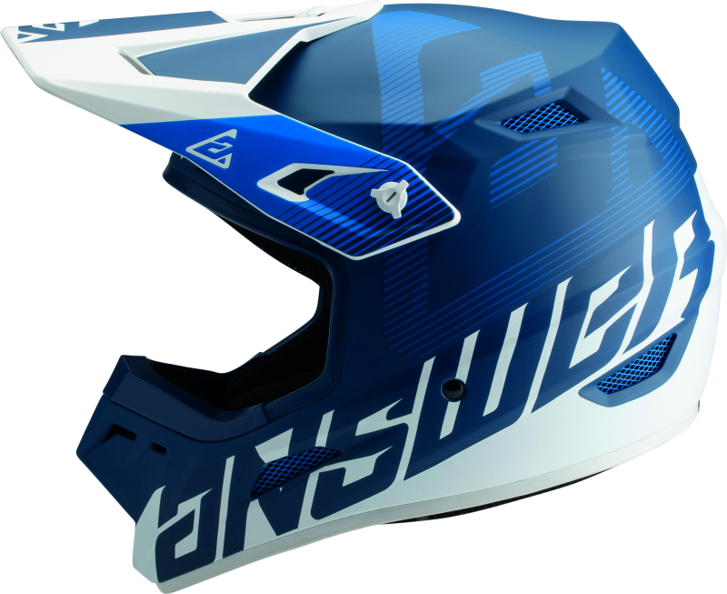 Answer AR1 V2 Bold Helmet Blue/White Youth - Small