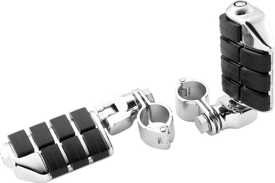 Kuryakyn Dually ISO Pegs With 1-1/4inch Clamp Chrome (Pair)