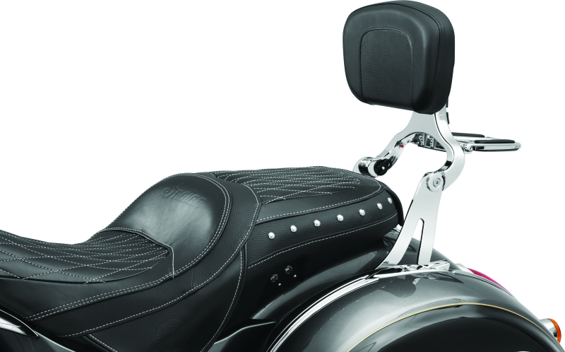 Kuryakyn Fixed Mounts Multi-Purpose Driver &amp; Passenger Backrest 14-22 Indian Models Chrome
