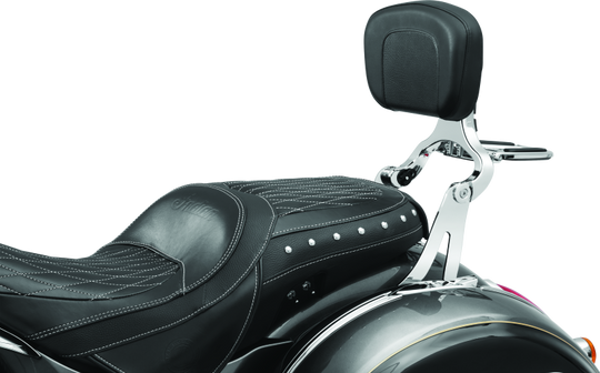 Kuryakyn Fixed Mounts Multi-Purpose Driver &amp; Passenger Backrest 14-22 Indian Models Chrome