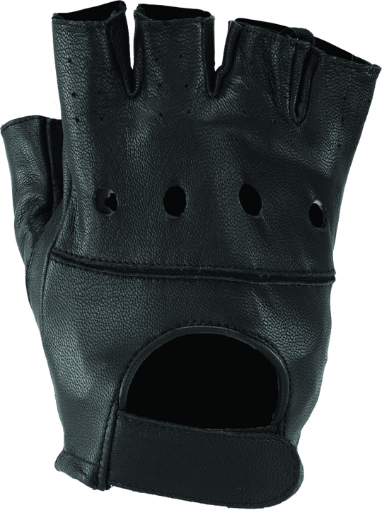 Kuryakyn Leather By River Road Diamond Shorty Gloves Black Womens - Small