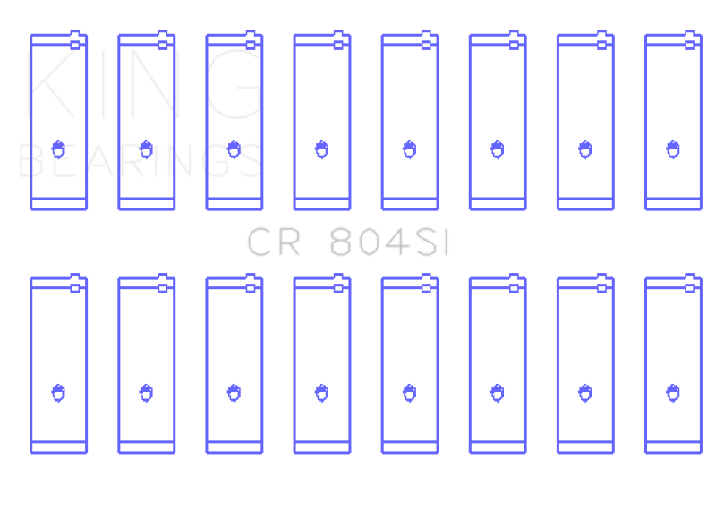 King Engine Bearings Ford 260Ci 289Ci 302 5.0L Windsor (Size STDX) Connecting Rod Bearing Set